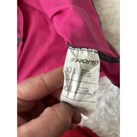 Sporti Adult Sz. XXL Pink Short Sleeved Rashguard. Great Top - Picture 7 of 12